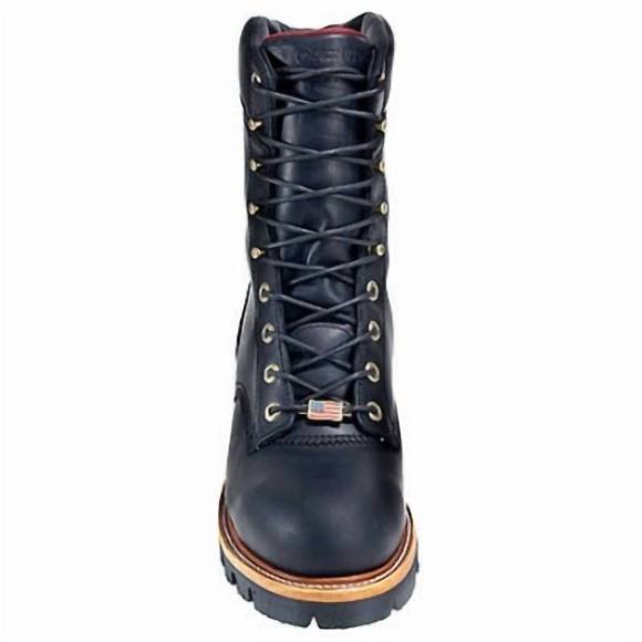 NEW CHIPPEWA men's steel toe 25410 insulated waterproof work boots in black oile - Picture 3 of 8